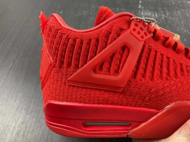 Rep TBkick Red Flyknit Jordan Retro 4 AQ3559-600 0506